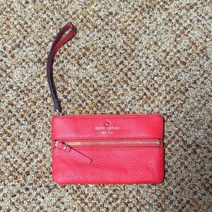 Kate Spade Red Wristlet Clutch